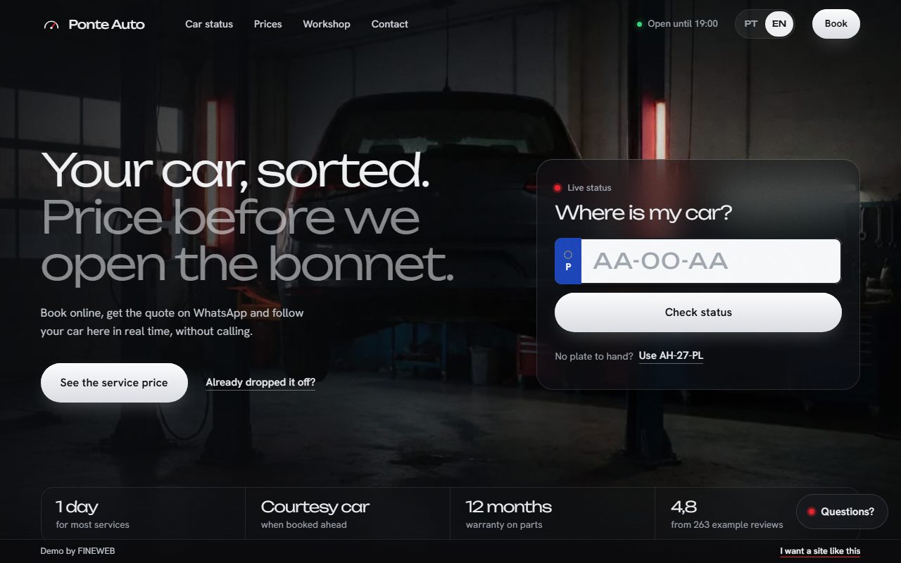 Demo site of Oficina Ponte Auto